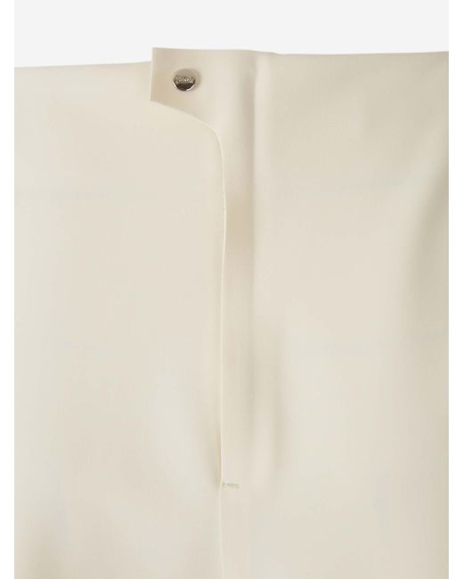 Herno White Technical Midi Skirt