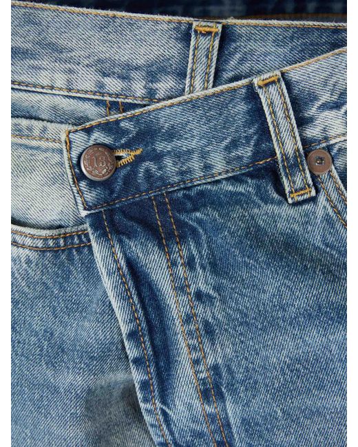 R13 Blue Wide Crossover Jeans