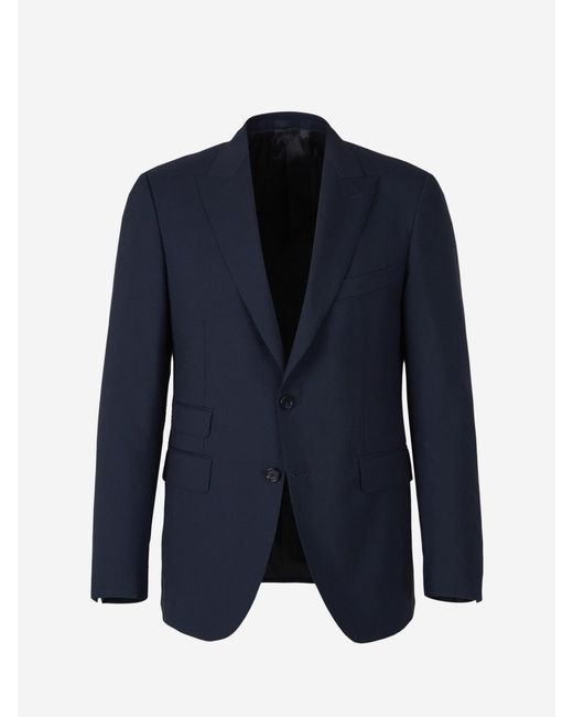 SCABAL® Blue Plain Wool Suit for men