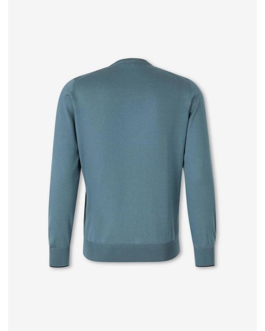 Santa Eulalia Blue Crew Neck Sweater for men