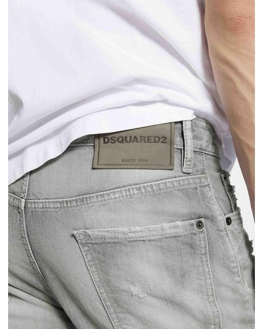 DSquared² Gray Straight Jeans for men