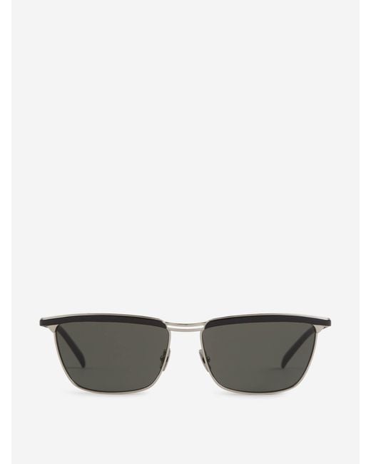 Saint Laurent Gray Square Sunglasses for men