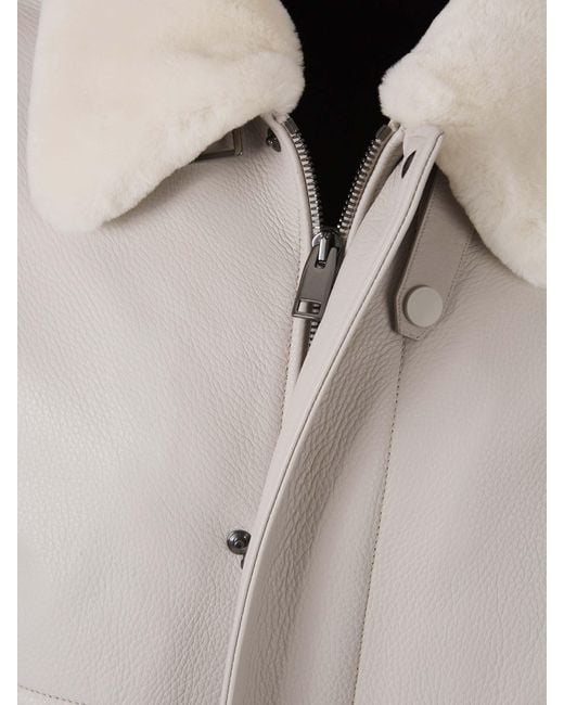 Brioni White Muttön Jacket for men