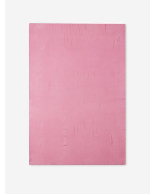 Santa Eulalia Pink Plain Silk Scarf