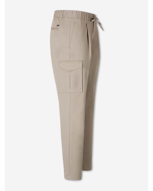 Herno Natural Cotton Straight Leg Trousers for men