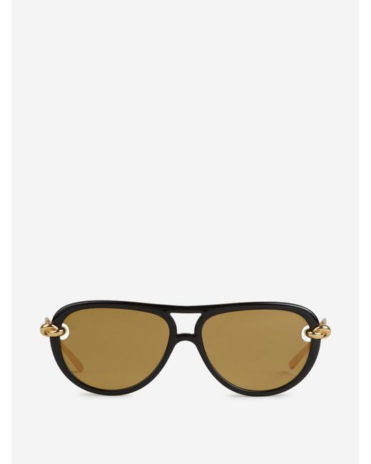 Bottega Veneta Black Knot Sunglasses