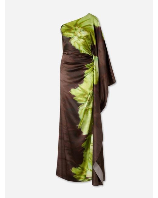 Silvia Tcherassi Green Aphrodite Maxi Dress