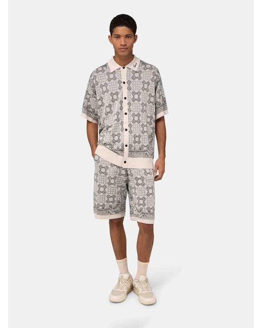 Amiri White Logo Knit Shirt for men
