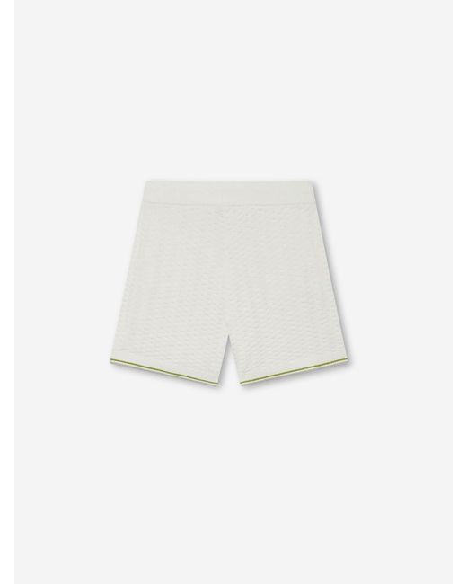 Casablanca White Bermuda Tennis Loop for men