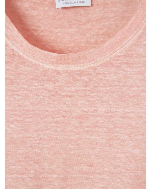 Santa Eulalia Pink Crew Neck T-Shirt for men