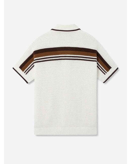 Casablanca White Knit Shirt for men