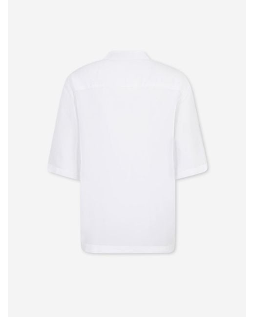 Vincenzo Di Ruggiero White Casual Short Sleeve Shirt for men