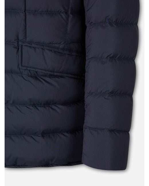 Herno Blue Double Layer Down Jacket for men