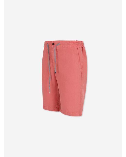 Santa Eulalia Red Straight Bermuda Shorts for men