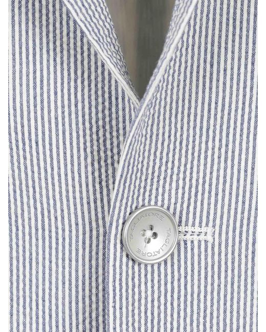 Tagliatore Gray Straight Cotton Suit for men