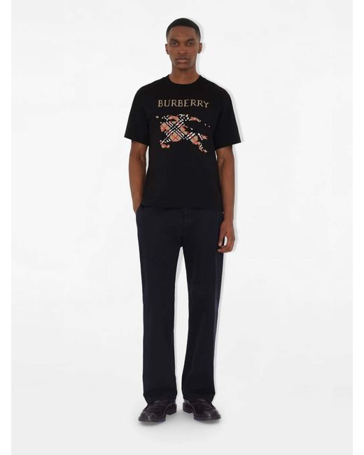 Camiseta Stitch Ekd Burberry de hombre de color Black
