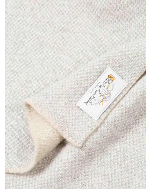 Santa Eulalia White Bicolor Cashmere Scarf for men