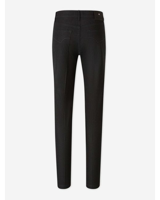 Marco Pescarolo Black Cashmere Straight Trousers for men