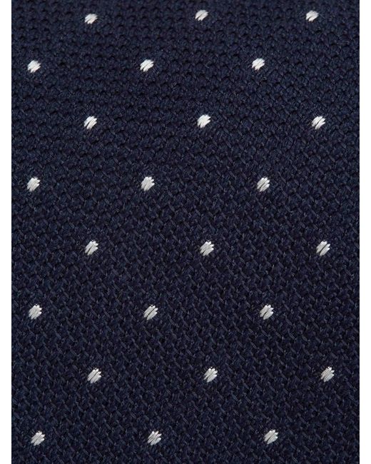Santa Eulalia Blue Silk Polka Dot Tie for men