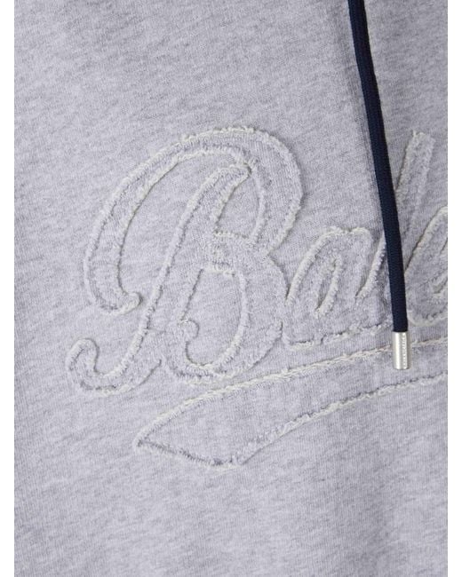 Balenciaga Blue Cotton Layered Sweatshirt for men