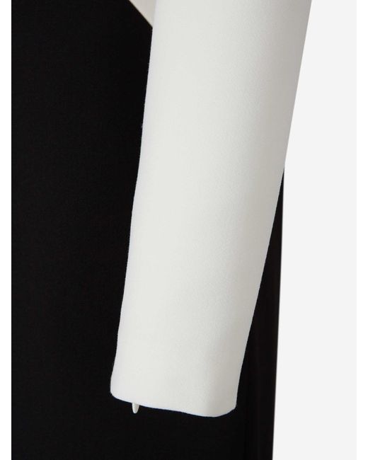 Roland Mouret Black Floral Maxi Dress