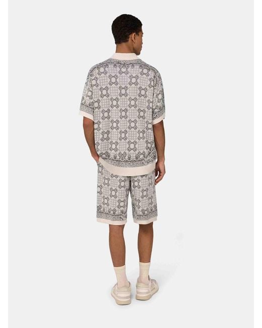 Amiri White Logo Knit Shirt for men