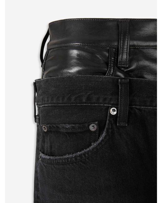 Agolde Black Elson Straight Jeans