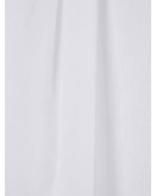 Peserico White Plain Cotton Blouse