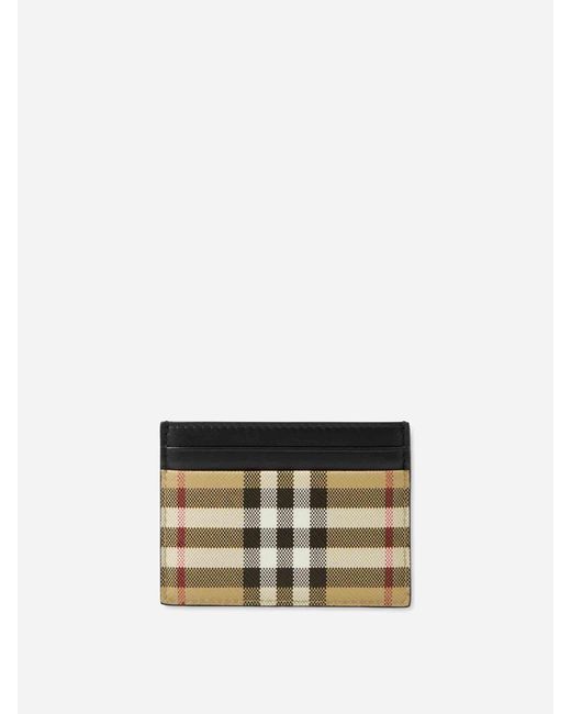 Burberry Natural Check Leather Card Holder for men