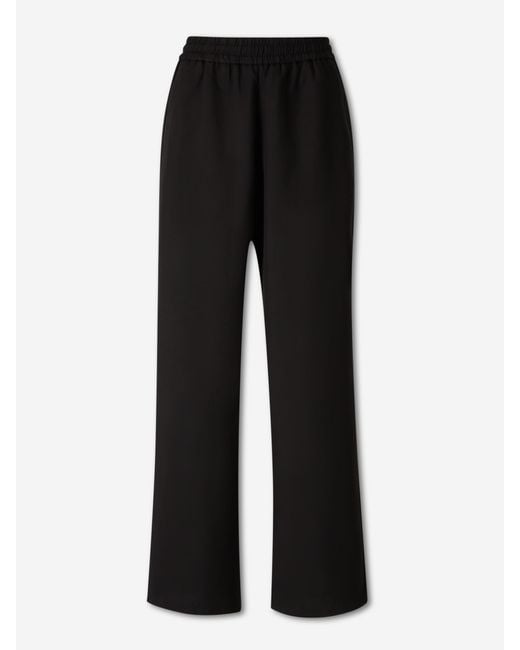 AMI Black Linen Dress Trousers