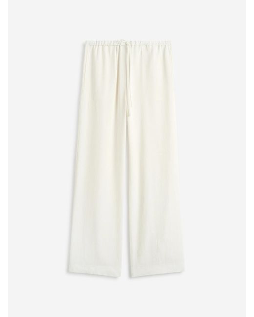 Totême White Wide Leg Trousers