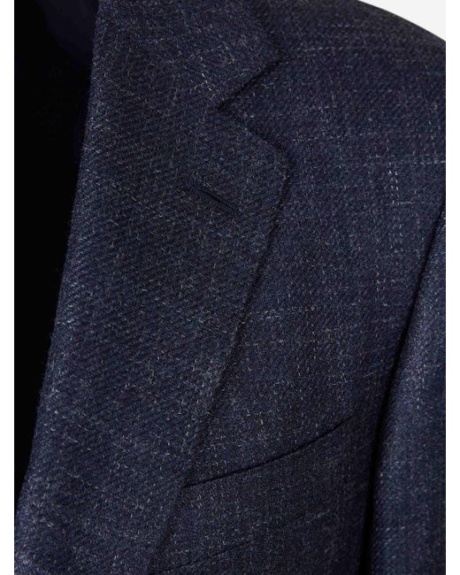 Americana Recta Canali de hombre de color Blue