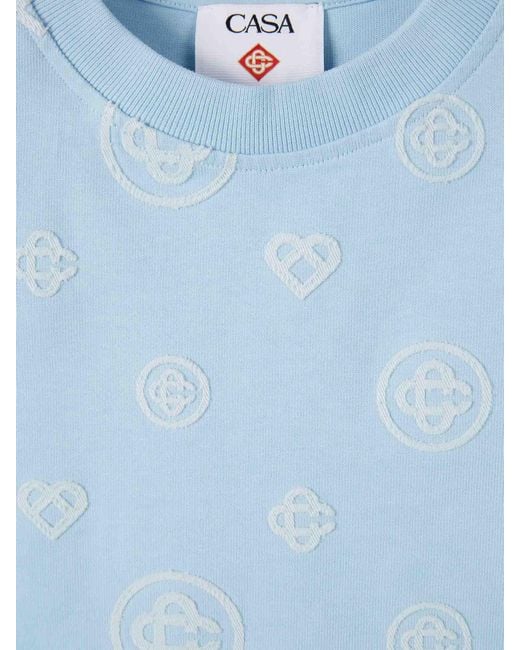 Casablanca Blue Round Neck T-Shirt for men