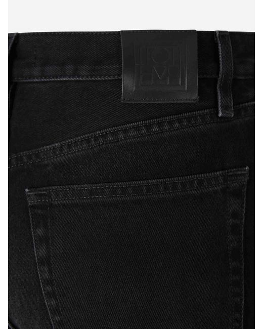 Totême Black Straight Leg Cotton Jeans