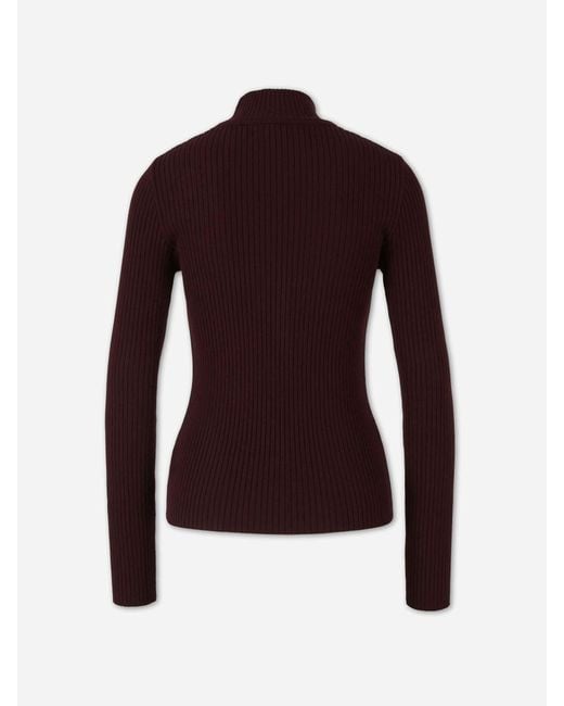 Courreges Purple Ribbed Jersey Logo