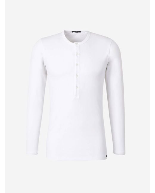 Tom Ford White Cotton Logo T-shirt for men
