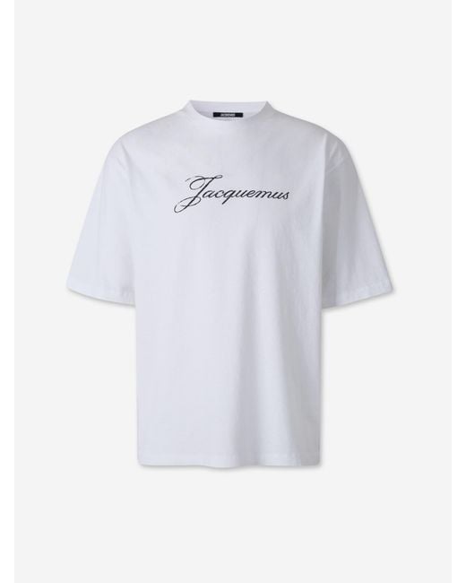 Jacquemus White Short Sleeve T-Shirt for men
