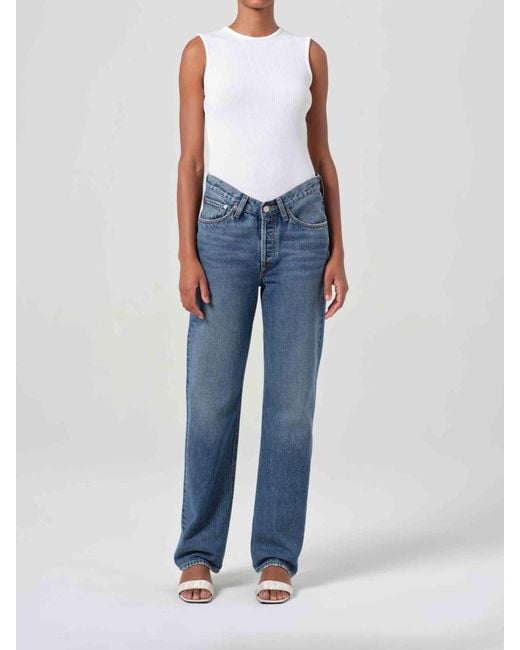 Agolde Blue Kelly V-Waist Jeans