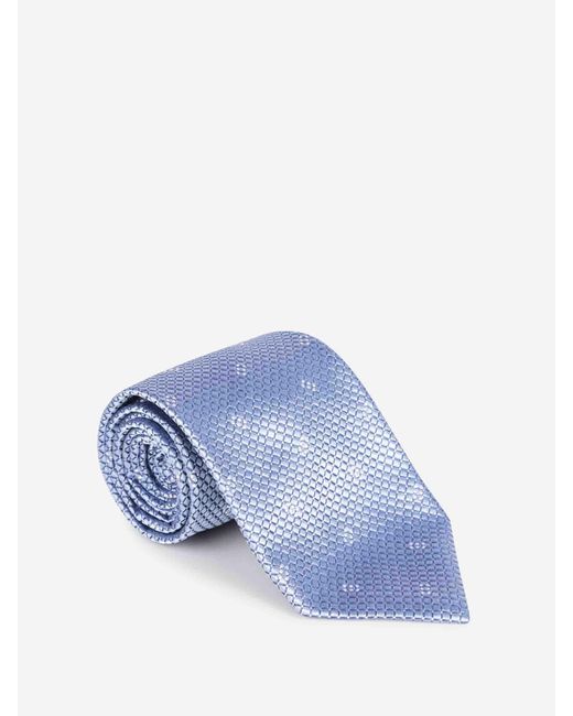 Brioni Blue Textured Silk Tie for men