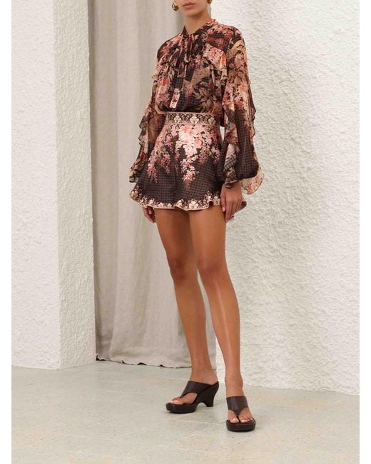 Bermuda À Volants Lumineux Zimmermann en coloris Brown