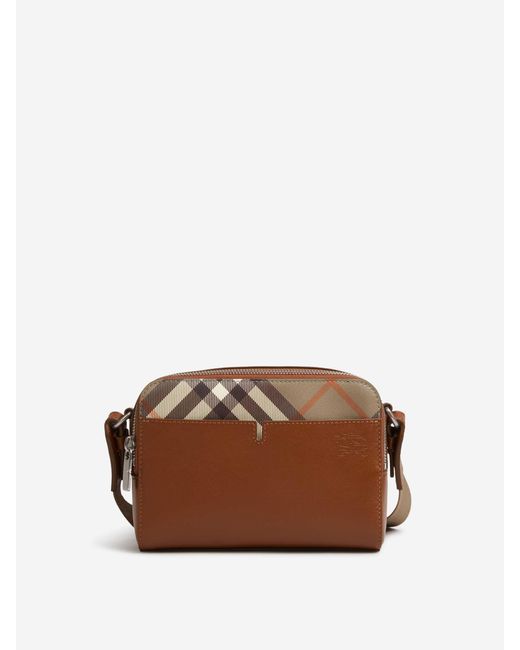 Burberry Brown Pop Check Shoulder Bag for men