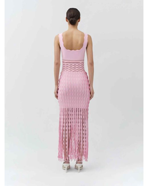 Jonathan Simkhai Pink Brionne Knit Dress