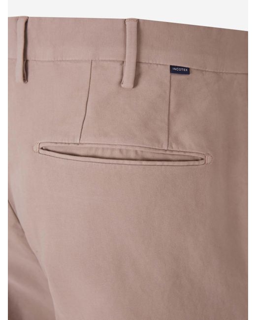 Incotex Natural Stretch Cotton Chino Pants for men