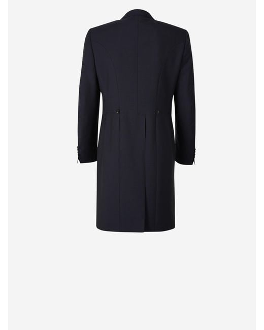 Canali Blue Plain Wool Suit for men