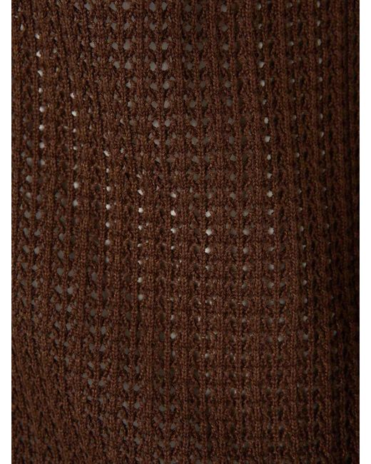 Santa Eulalia Brown Linen Knit Shirt for men