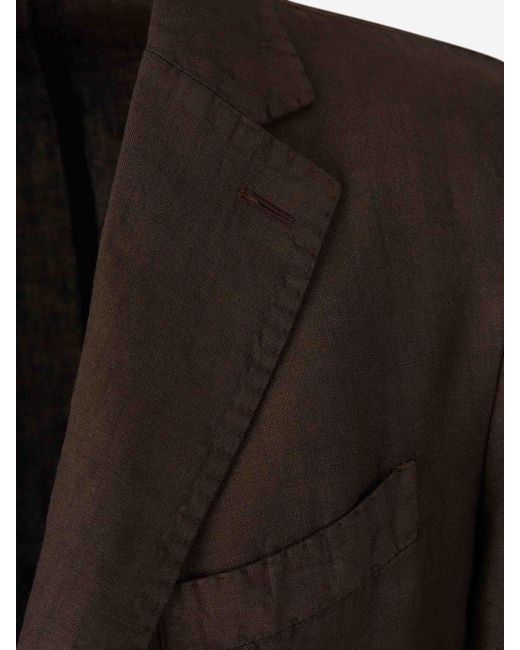 Santa Eulalia Black Blazer Straight Linen for men