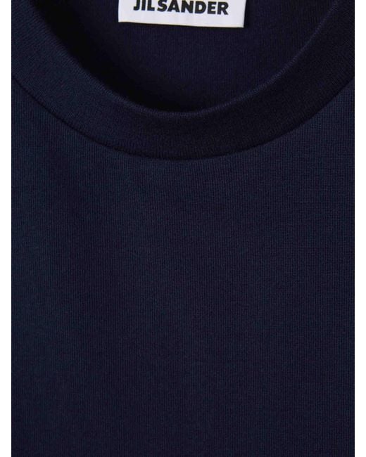 Jil Sander Blue Short Sleeve T-Shirt for men