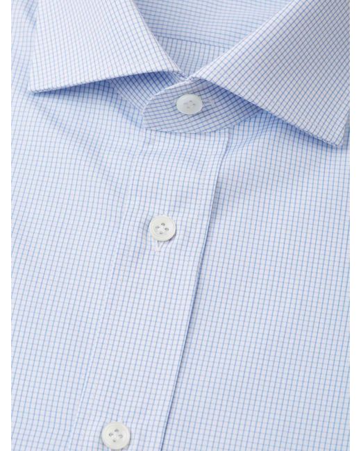 Santa Eulalia Blue Check Motif Shirt for men