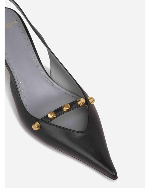 Balenciaga White Slingbacks With Studs