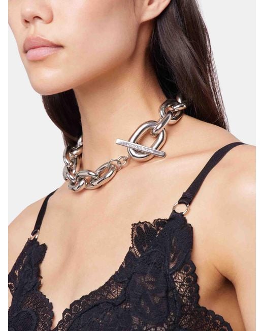 Rabanne Metallic Xl Link Necklace